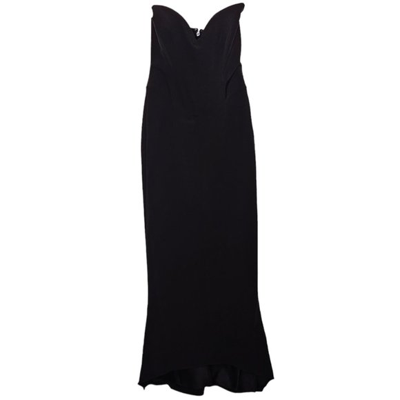 House of CB Sabine Black Strapless Corset Bodycon Maxi Dress - Picture 3 of 11